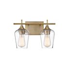 Savoy House Essentials 8-4030-2-322 Octave 2-Lights 120W Warm Brass Bathroom Vanity Light
