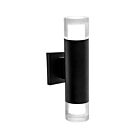 Bazz W16639BK Luvia 2-lights 6w Black Outdoor LED Wall Light