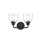 Savoy House Essentials 8-7205-2-BK Vale 2-Lights 120W Black Vanity Light