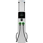 Breez EV BEV-L2-P80D-25-CM-P Dual 80A Charger, 25' 80A Cable Set, 4G Cellular, Pos, Pedestal Mount, Cable Managment