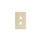 Leviton 41080-2IL 2-Port Extender Ivory Wallplate
