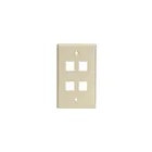 Leviton 41080-4IL 4-Port Extender Ivory Wallplate