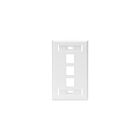 Leviton 42080-3WS 1-Gang Wallplate W/Designation