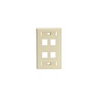 Leviton 42080-4IL 4-Port Extender Id Ivory Wallplate