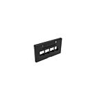 Leviton 49910-HE4 Black 4-Port Id Window Faceplate
