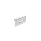 Leviton 49910-HW2 Ivory 2-Port Id Wndw Faceplate