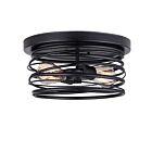 Canarm Ryland IFM411B14BK 2-Light Black Ceiling Light