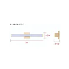 Canarm BL-30B-30-BK-C 20W Matte Black LED Vanity Light