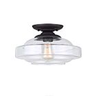Canarm Chicago IFM459B13ORB 1-Light Bronze Ceiling Flush Mount Light