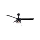 Canarm ALDER CF52ALD3BK 3-blades Matte Black 8W 52" Ceiling Fan