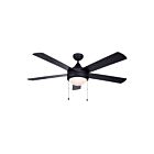 Canarm CF52PR35BK 5-Bladed Matte black 19W PRESTON III LED 52" Ceiling Fan