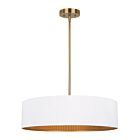 Canarm Rexton ICH1119A03WHG22 3-Lights Matte White Rod Chandelier