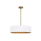 Canarm Rexton ICH1119A03WHG22 3-Lights Matte White Rod Chandelier