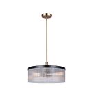 Canarm Jenner ICH1143A03BKG15 3-Lights Matte Black and Gold Rod Chandelier