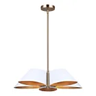 Canarm Daxton ICH1146A05WHG 5-Lights Matte White/Gold Rod Chandelier