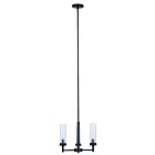 Canarm ICH1205A03BK 3-Lights 180W Matte Black Chandelier