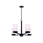 Canarm ICH1234A05BK-FO Britton 300W Matte Black Chandelier
