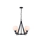 Canarm ICH2257B04BK Nella 240W Matte Black Chandelier