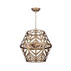 Canarm ICH635B03PGD17 MAUD 3-Lights 300W Painted Gold Chain Chandelier