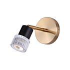 Canarm Elsee ICW1161A01BKG10 1-Light Matte Black and Gold Track Light