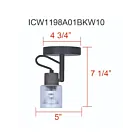 Canarm ICW1198A01BKW10 150W Matte Black Track Light