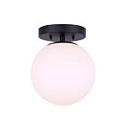 Canarm IFM1029A08BK-FO 1-Light 60W Matte Black Semi Flush Mount