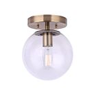 Canarm IFM1029A08GD-CL 1-Light 60W Gold Semi Flush Mount