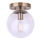 Canarm IFM1029A08GD-CL 1-Light 60W Gold Semi Flush Mount