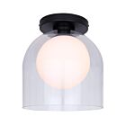 Canarm Pelia  IFM1142A12BK 1-Light Matte Black Flush Mount