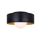 Canarm Daylon IFM1150A13BK 1-Light Matte Black Flush Mount