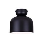 Canarm IFM1152A09BK Caleb 60W Matte Black Flush Mount
