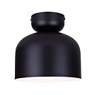 Canarm IFM1152A09BK Caleb 60W Matte Black Flush Mount