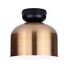 Canarm IFM1152A09BKG Caleb 60W Matte Black Flush Mount
