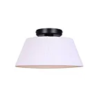 Canarm IFM1201A13BK 1-Light 60W Matte Black Semi Flush Mount