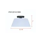 Canarm IFM1201A13BK 1-Light 60W Matte Black Semi Flush Mount