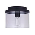 Canarm IFM1234A09BK Britton 60W Matte Black Flush Mount