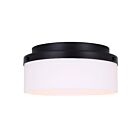 Canarm Malloy IFM2029B12BK 2-Lights Matte Black Flush Mount