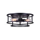 Canarm IFM757A16BK LUCA 3-Lights 180W Matte Black Flush Mount