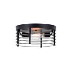 Canarm ALDER IFM779B13BK 2 Lights Matte Black 120W Flush Mount