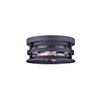 Canarm Iol342Bk Duffy 2-Lights 120W Black Outdoor Flush Mount