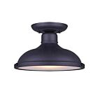 Canarm Iol360Bk Marcella 1-Light 60W Black Outdoor Flush Mount