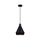 Canarm IPL1020A01BK BYCK 1-Light 60W Matte Black Cord Pendant
