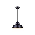Canarm LEVI IPL1095A01BK 1 Light Matte Black 100W Pendant