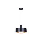 Canarm Daylon IPL1150A01BK 1-Light Matte Black 60W Cord Pendant