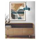 Canarm Daylon IPL1150A01BKB 1-Light Matte Black and Blue 60W Cord Pendant