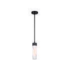 Canarm Kristella IPL1153A01BK 1-Light Matte Black Rod Pendant
