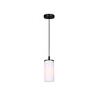 Canarm Kinslea IPL1165A01BK-FR 1-Light Matte Black 60W Cord Pendant