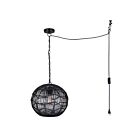 Canarm IPL1197A01BK 1-Light 60W Matte Black Pendant
