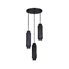 Canarm IPL1231A03BK10 3-Lights 150W Matte Black Pendant