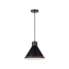 Canarm IPL1237A01BK Albie 1-Light 60W Matte Black Pendant